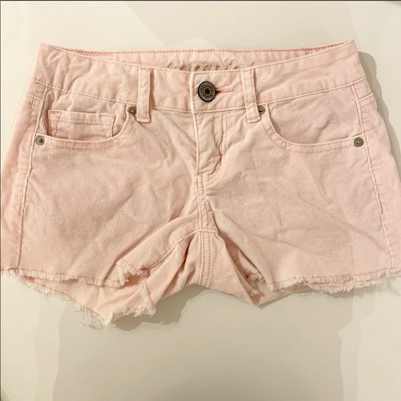 🍒2/20$ AMERICAN EAGLE Fine Corduroy Shorts Light Pink - Picture 3 of 7